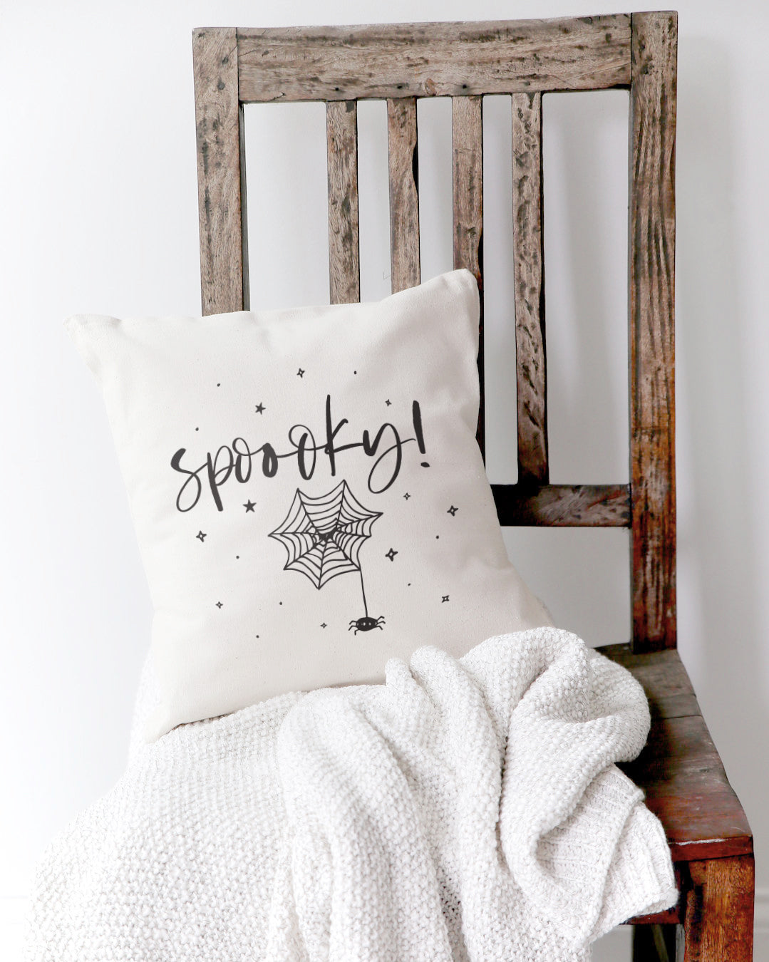 Spooky! Cotton Canvas Halloween Pillow Cover from The Cotton & Canvas Co.