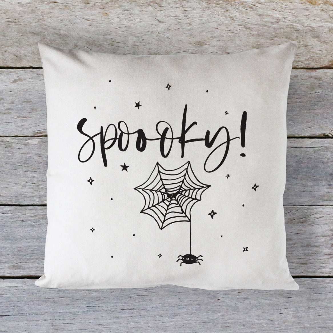 Spooky! Cotton Canvas Halloween Pillow Cover from The Cotton & Canvas Co.