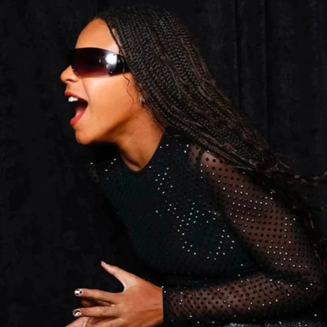 ZIPPER Shield Sunglasses *As Seen On: Blue Ivy Carter & Paris Hilton* from Giant Vintage Sunglasses