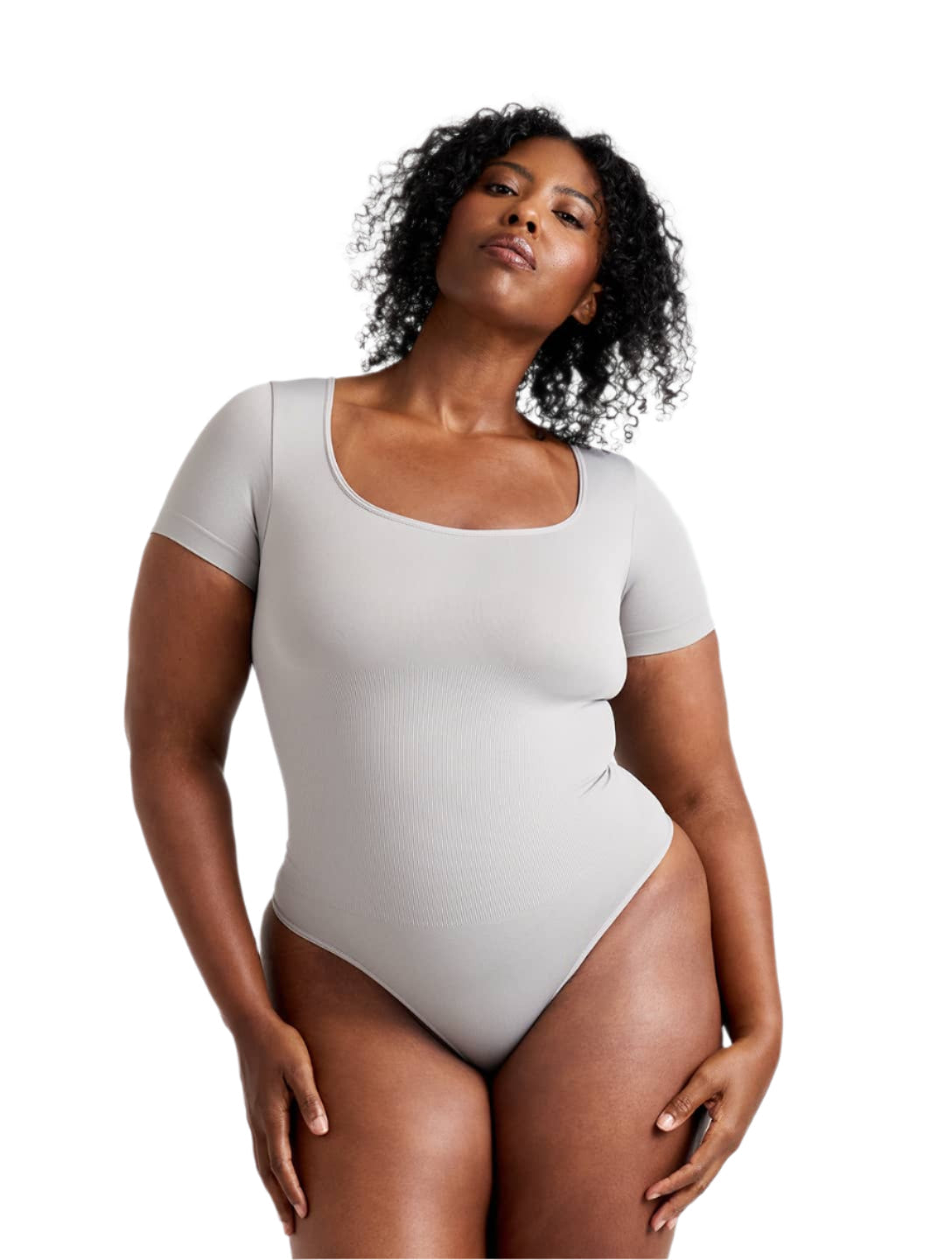Square Neck Thong Bodysuit from HeyShape