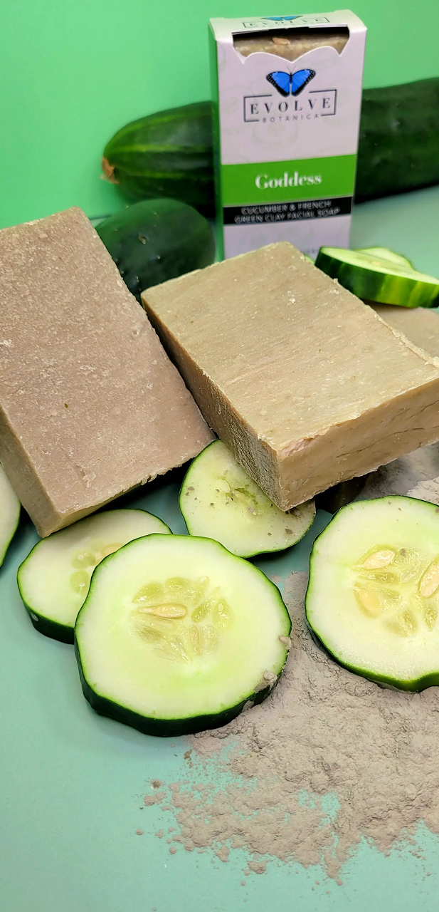 Standard Soap - Goddess Cucumber & French Green Clay (Facial Soap) from Evolve Botanica
