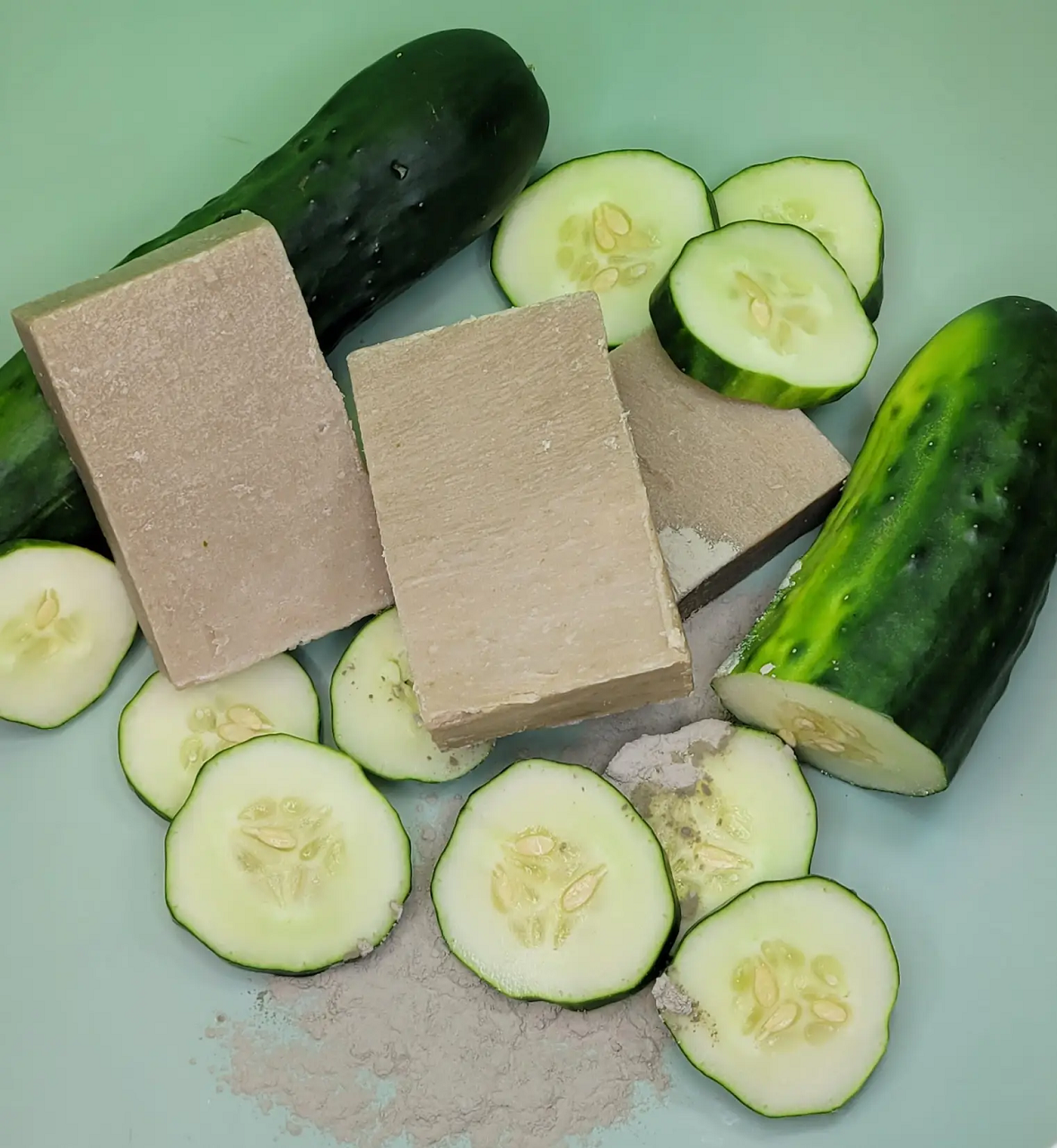 Standard Soap - Goddess Cucumber & French Green Clay (Facial Soap) from Evolve Botanica