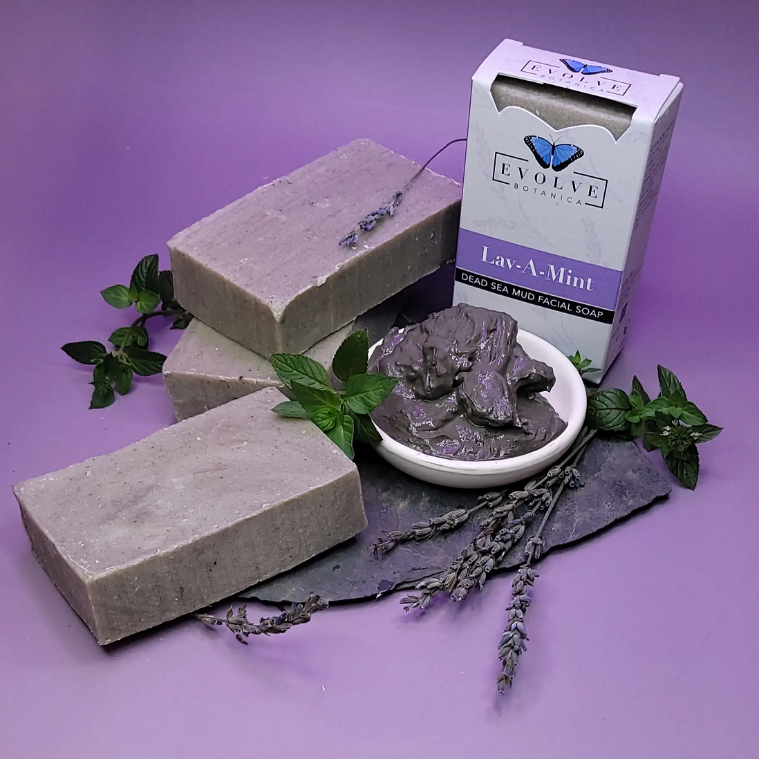 Standard Soap - Lav-A-Mint Dead Sea Mud (Facial Soap) from Evolve Botanica