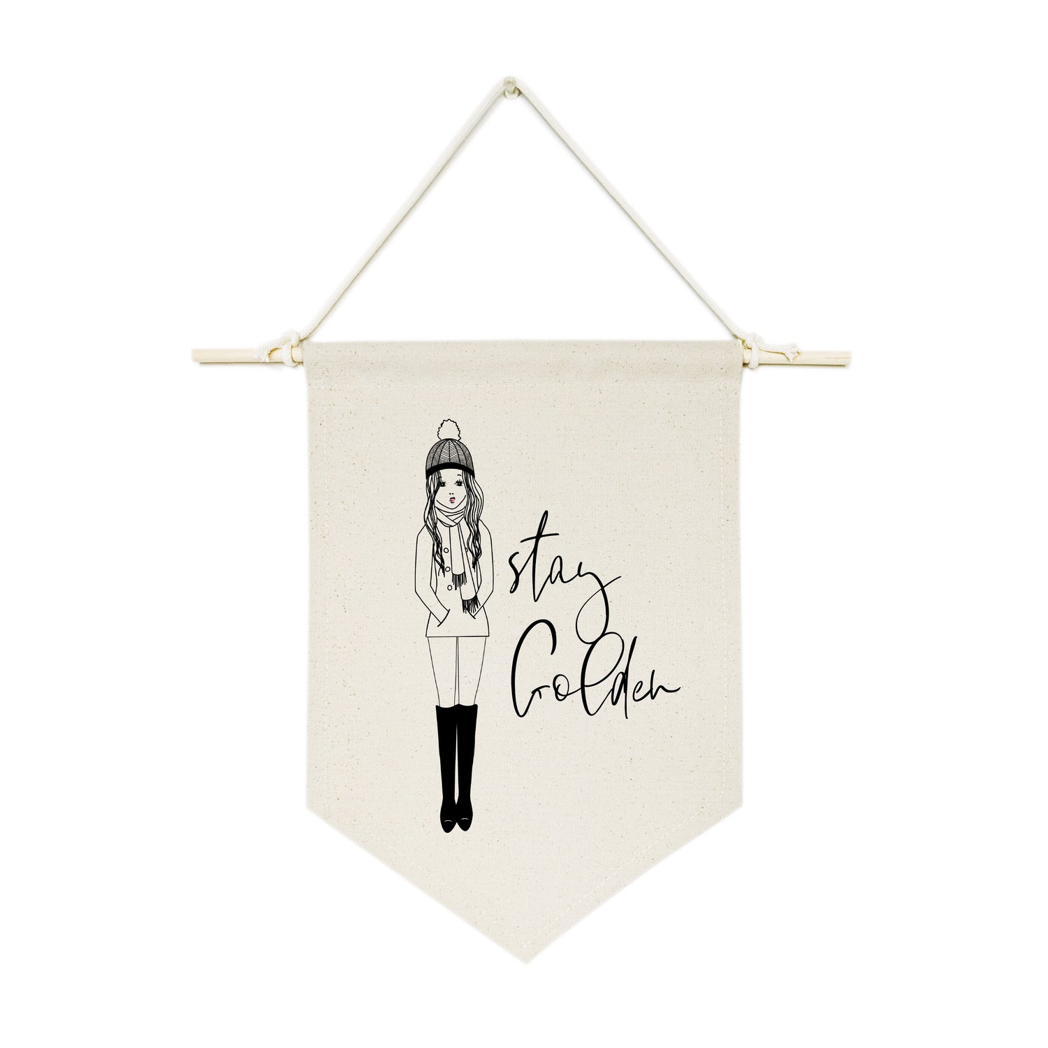 Stay Golden Hanging Wall Banner from The Cotton & Canvas Co.