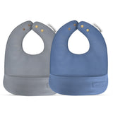 Classic - Set of Soft Vegan Leather Easy Clean Bibs 0-12 Months from Bleu La La