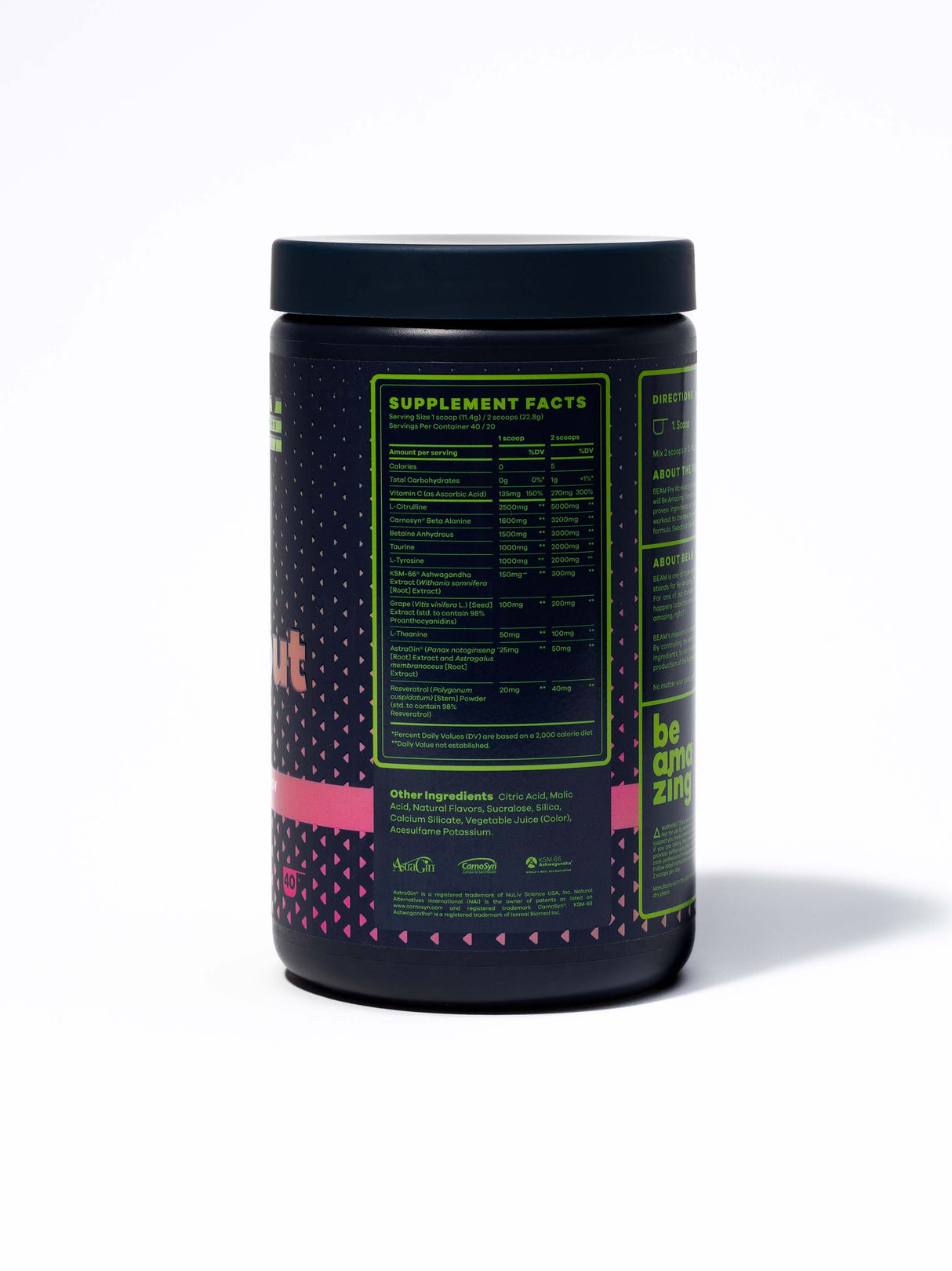 stimulant free pre workout from BEAM