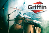Drum Throne Stand by GRIFFIN - Padded Drummer’s Seat - Drum Set Percussion Chair for Adults - Musicians Guitar Stool Double Braced Hardware from GeekStands