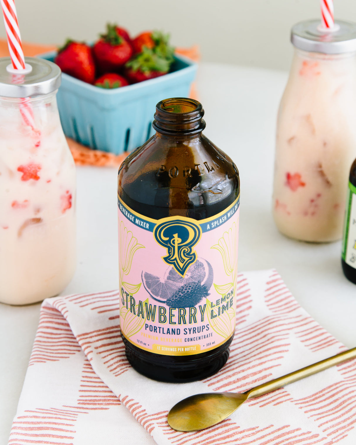 Strawberry Lemon-Lime Syrup two-pack from Portland Syrups