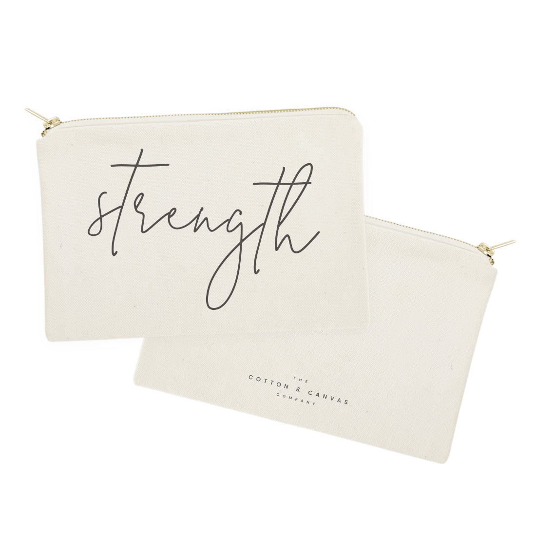Strength Cotton Canvas Cosmetic Bag from The Cotton & Canvas Co.