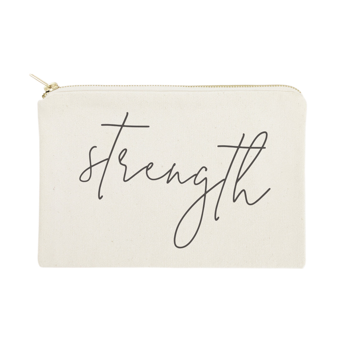 Strength Cotton Canvas Cosmetic Bag from The Cotton & Canvas Co.
