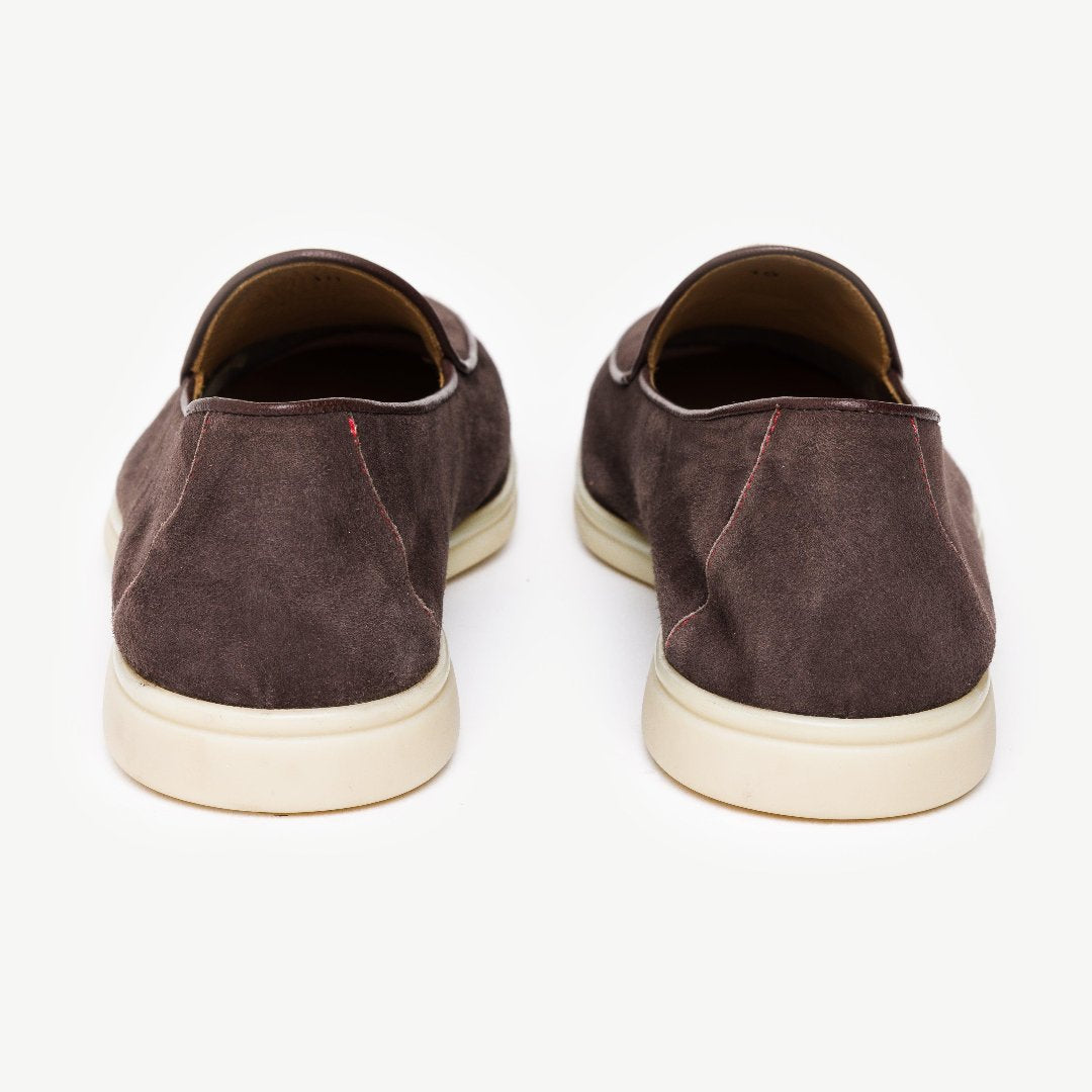 Men's Chocolate Suede Viaggio Loafer From Del Toro Shoes