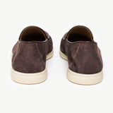 Men's Chocolate Suede Viaggio Loafer From Del Toro Shoes