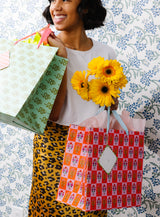 Large Gift Bag - Pink Ditsy from Furbish Studio