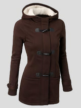 Black Toggle Coat with Hood from MsDressly