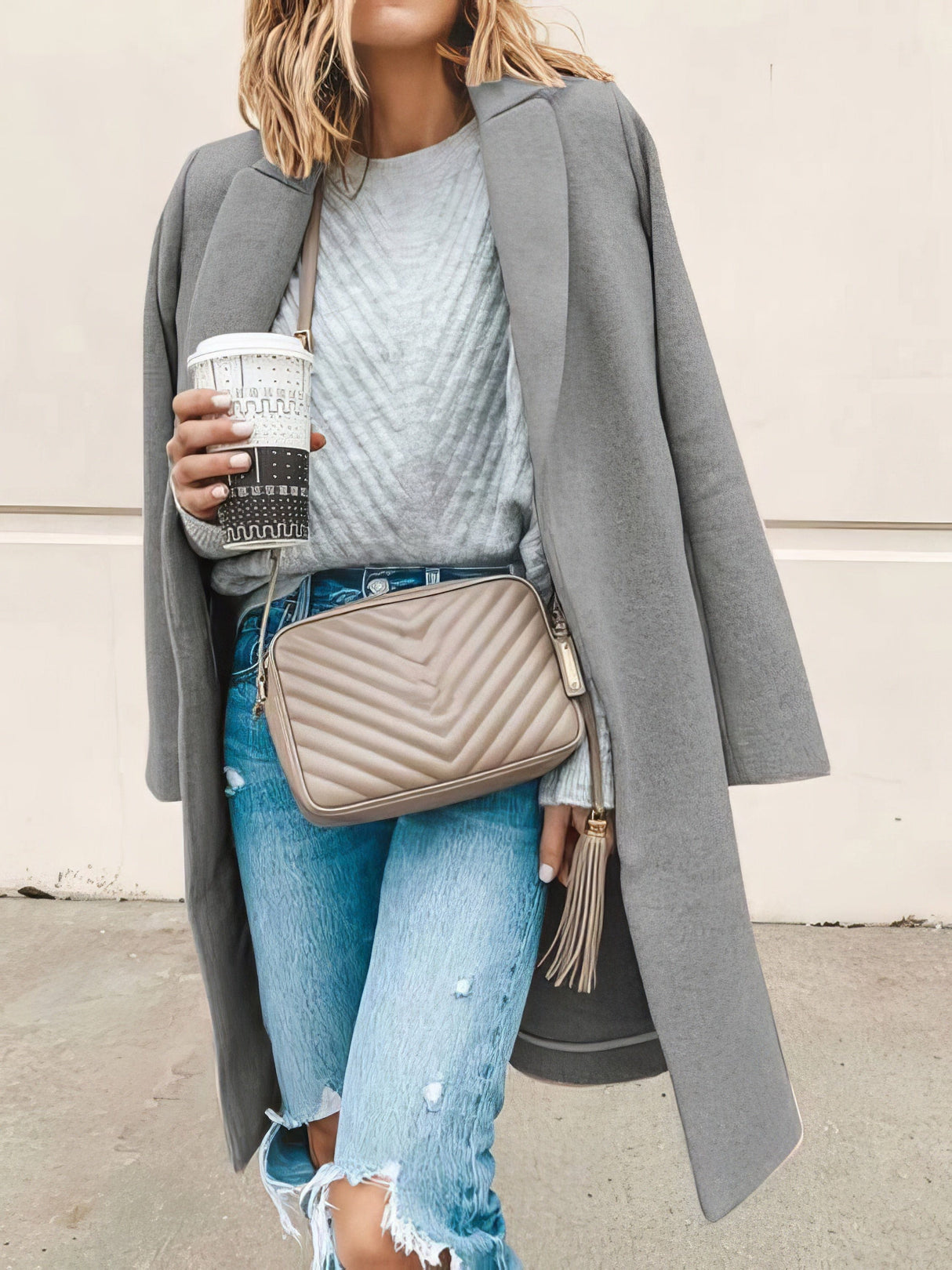 Casual Plaid Coat from MsDressly