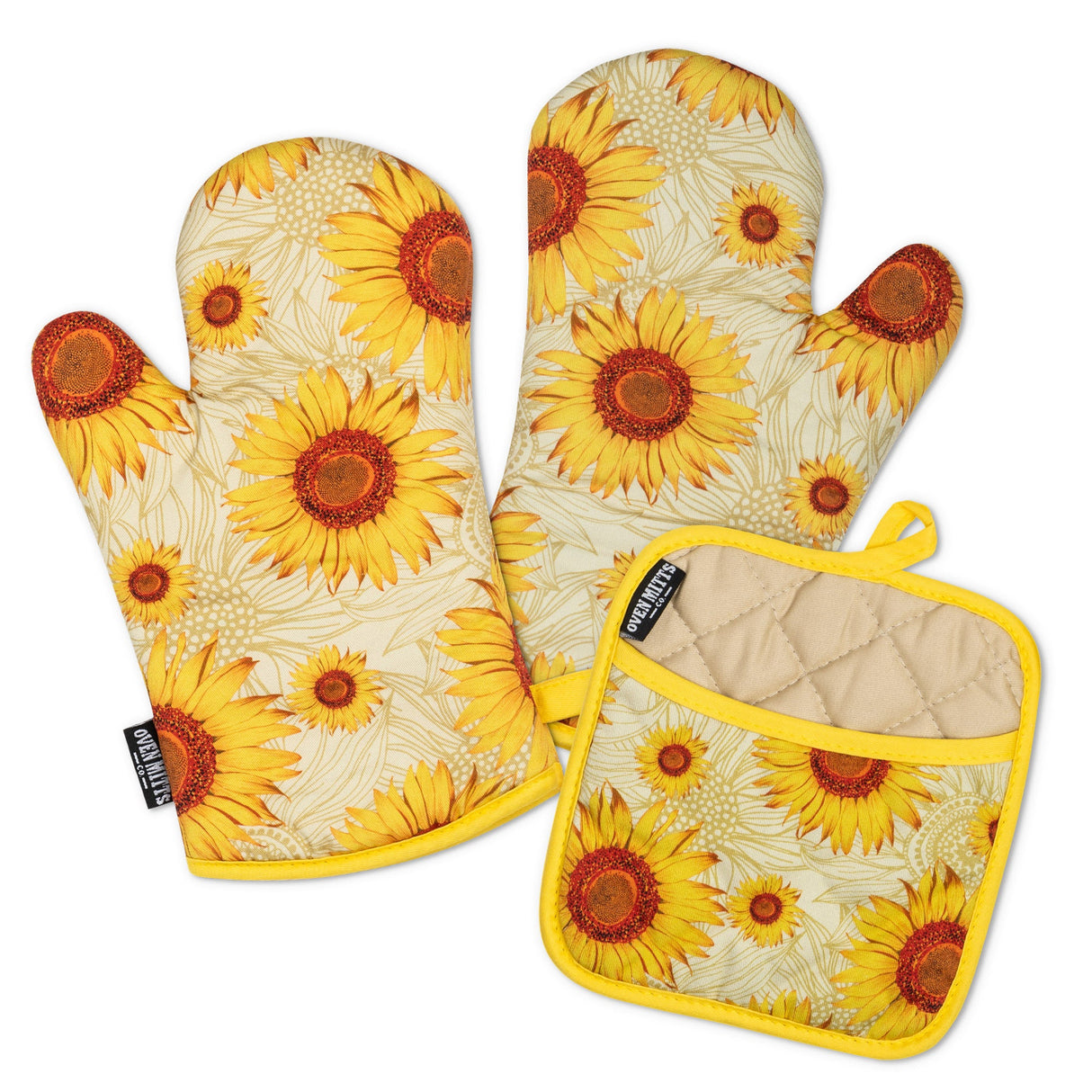 Summer Sunflowers Oven Mitts And Potholder Set From Zapps Clothing