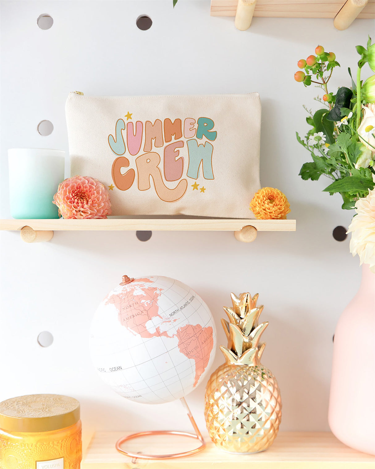 Summer Crew Cotton Canvas Cosmetic Bag from The Cotton & Canvas Co.