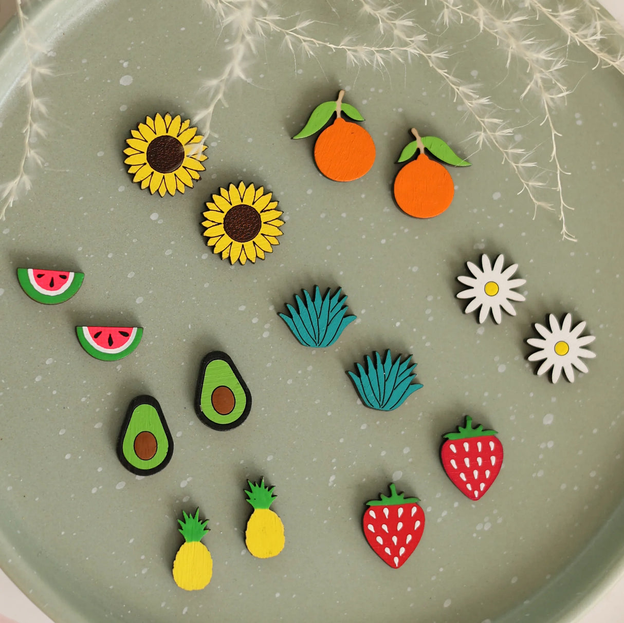 Watermelon Studs from LE CHIC MIAMI