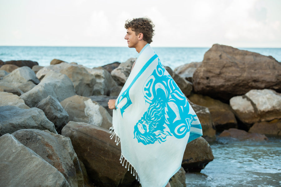 Poseidon Turquoise - Turkish Towel from Sun Drunk