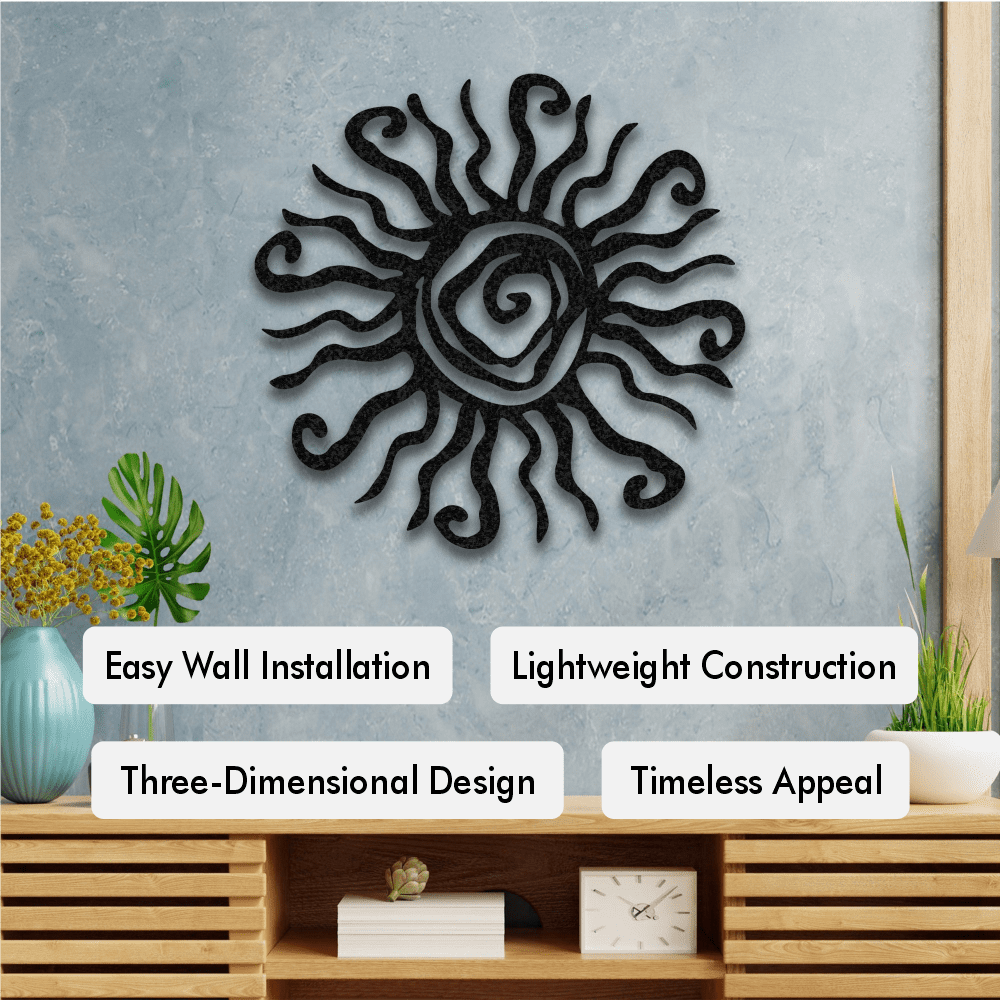 Rustic Metal Sun Wall Art from VITAHOME DESIGN LLC