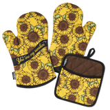Sunflower You Are My Sunshine Oven Mitts And Potholder Set From Zapps Clothing