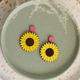Sunflower Dangle Earrings from LE CHIC MIAMI