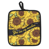 Sunflower You Are My Sunshine Oven Mitts And Potholder Set From Zapps Clothing