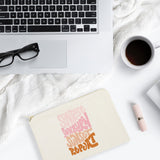 Sunrise Sunburn Sunset Repeat Cotton Canvas Cosmetic Bag from The Cotton & Canvas Co.