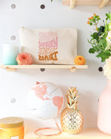 Sunrise Sunburn Sunset Repeat Cotton Canvas Cosmetic Bag from The Cotton & Canvas Co.