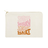 Sunrise Sunburn Sunset Repeat Cotton Canvas Cosmetic Bag from The Cotton & Canvas Co.