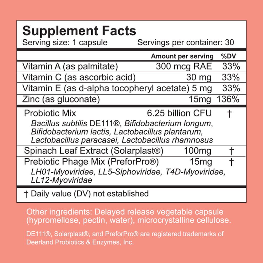 SUPPLEMEANT to Be® Pre+Probiotic+Vitamin Skin Mix from Dermala