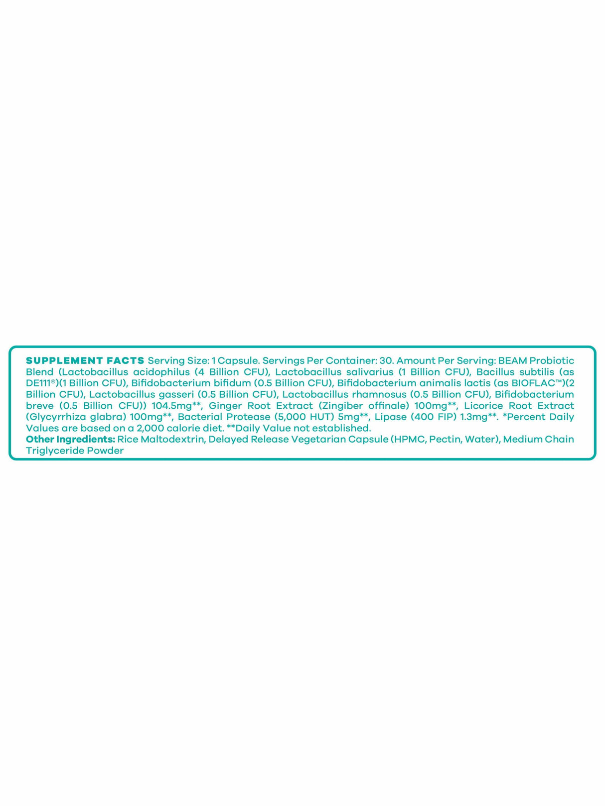 gut health probiotic+ from BEAM