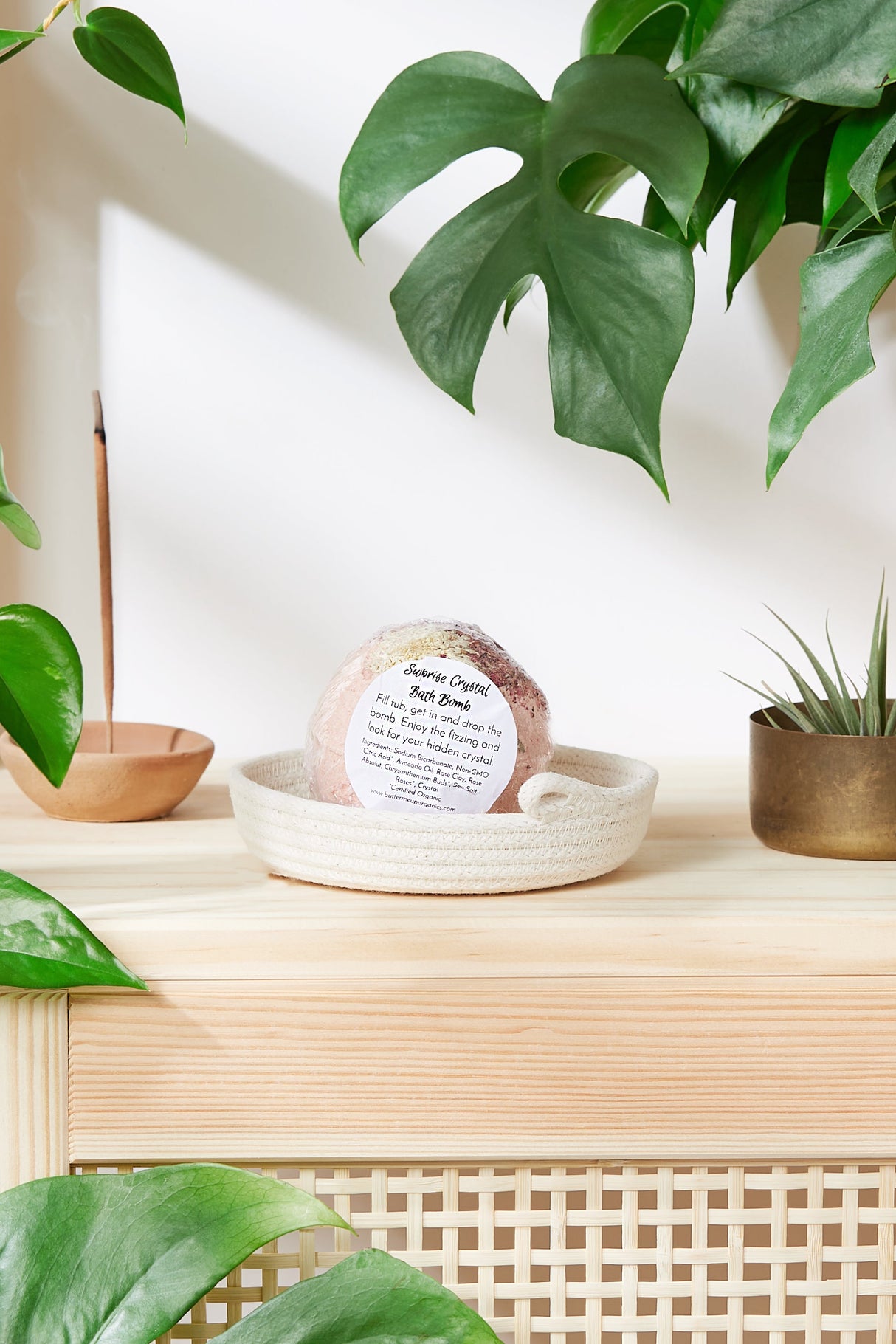 Organic Bath Bomb with Crystal Inside / Crystal Bath Bomb / Organic Bath Bomb from Butter Me Up Organics