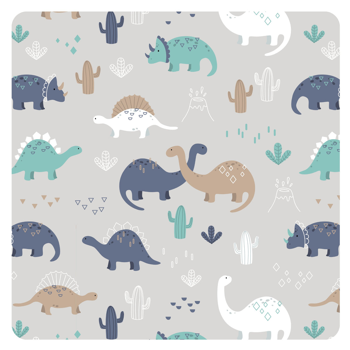 Desert Dinos Splash Mat - A Waterproof Catch-All for Highchair Spills and More! from BapronBaby