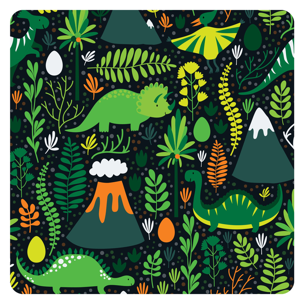 Dino Days Splash Mat - A Waterproof Catch-All for Highchair Spills and More! SALE from BapronBaby