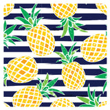 Summer Stripes - Pineapple - Splash Mat - A Waterproof Catch-All for Highchair Spills and More! from BapronBaby
