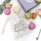 A Sweet Ending to a New Beginning Cotton Canvas Wedding Favor Bags, 6-Pack from The Cotton & Canvas Co.