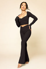 Crisscross Hourglass® Flared Leggings with Pockets - Black from POPFLEX