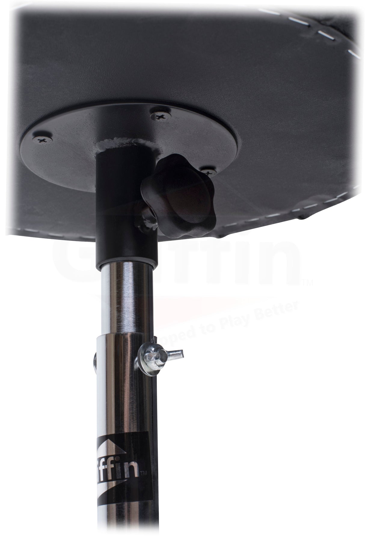 3 PACK GRIFFIN Drum Hardware Set - Kick Drum Pedal, Drummers Throne Seat & Straight Cymbal Stand | Deluxe Chrome Slip-Proof Gear Holder Percussion Set for Mounting Crash, Ride & Splash Cymbals from GeekStands.com