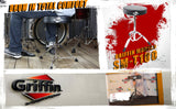Drum Throne Stand by GRIFFIN - Padded Drummer’s Seat - Comfortable Drum Set Percussion Chair from GeekStands