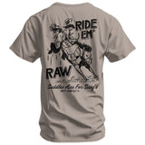 Ride 'Em Raw - Saddles Are For Sissy's Men's T-Shirt from Combat Iron Apparel