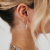 Taryn Diamond Cross Earrings - WATERPROOF from Pretty Simple