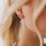 Taryn Diamond Cross Earrings - WATERPROOF from Pretty Simple