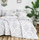 Tache Paisley Damask Matelasse Austere Grey Moon Sky Pillow Sham (TB300-199)