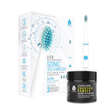 USB Rechargeable Electric Toothbrush + Freebie Activated Coconut Charcoal Powder Natural Teeth Whitener from Pursonic