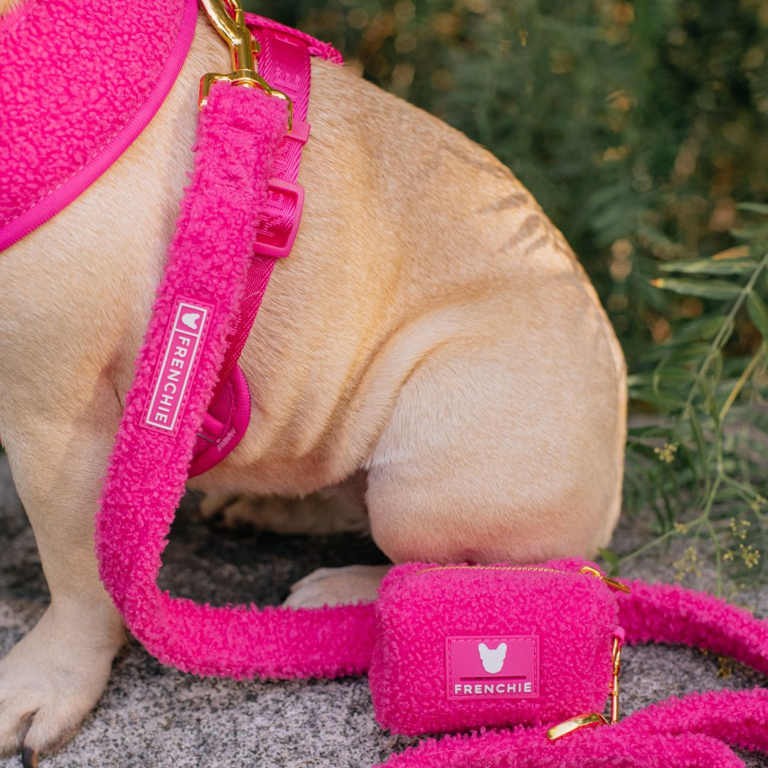 Frenchie Comfort Leash - Teddy Hot Pink from Frenchie Bulldog