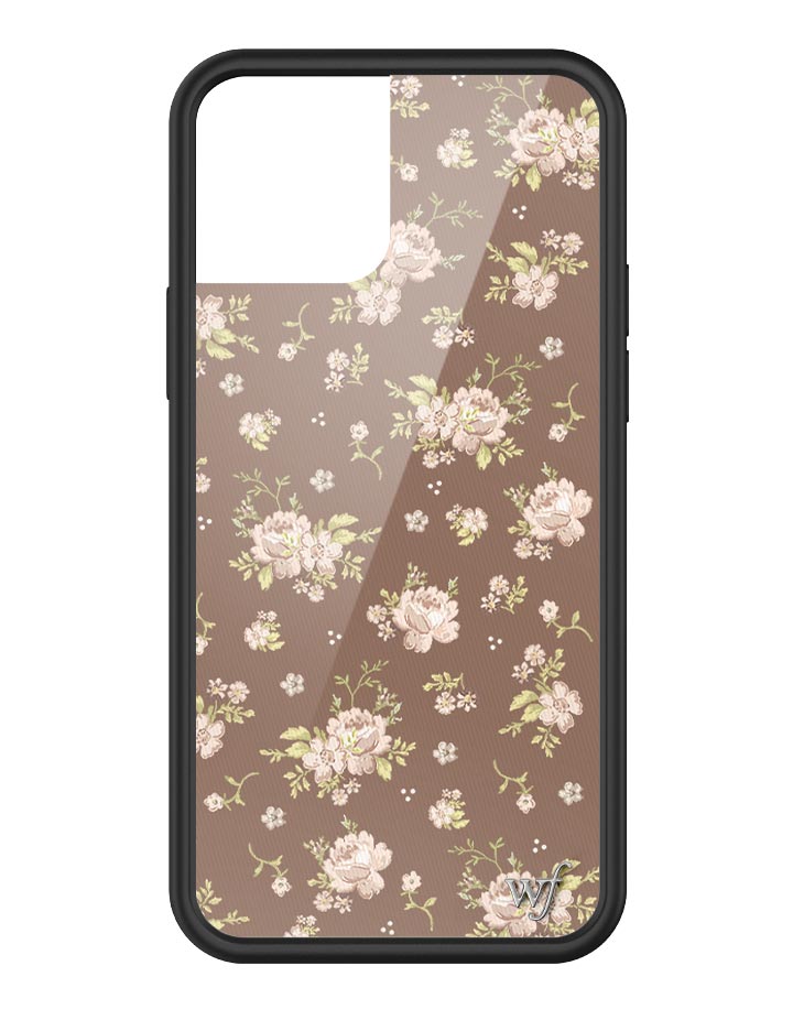 Brown Floral iPhone Case from Wildflower Cases