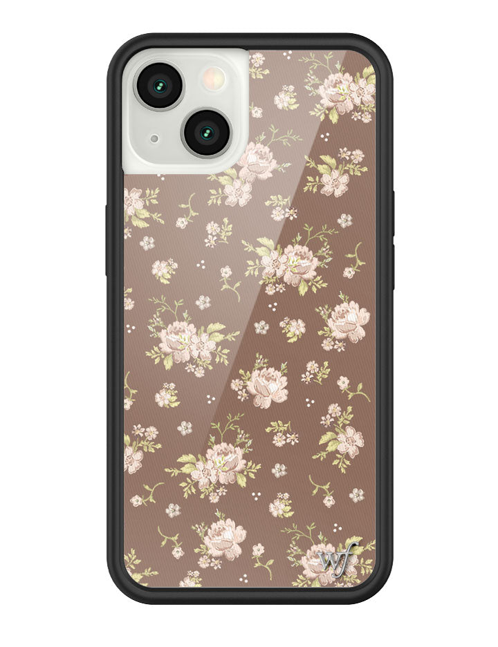 Brown Floral iPhone Case from Wildflower Cases