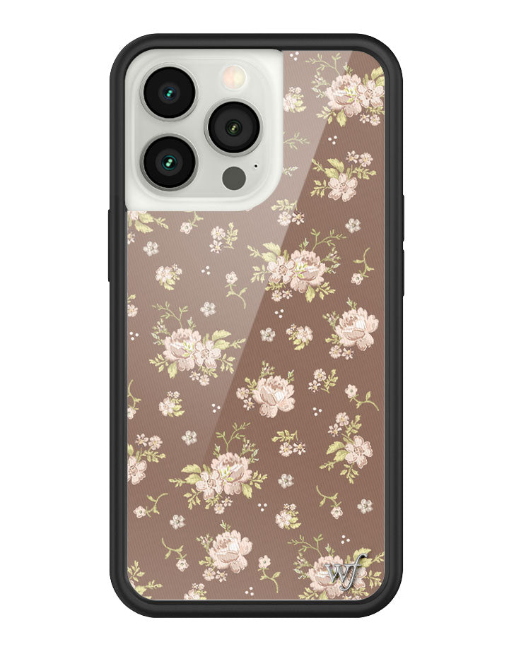 Brown Floral iPhone Case from Wildflower Cases