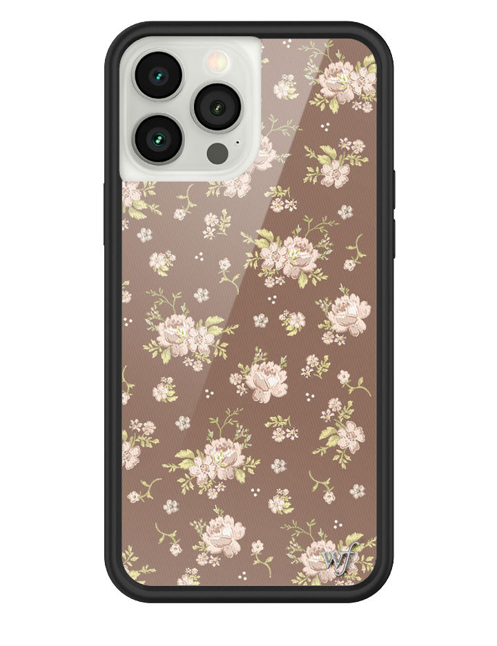Brown Floral iPhone Case from Wildflower Cases